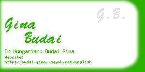 gina budai business card
